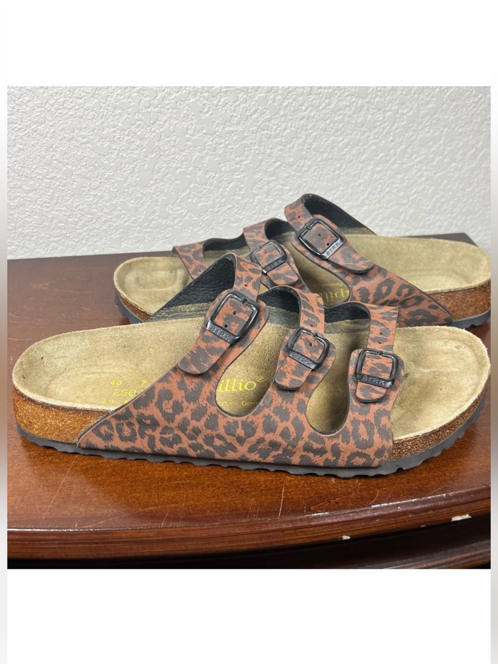 BIRKENSTOCK Papillio LEOPARD PRINT SANDALS 3-Strap FLORIDA Style🤎9 US/40 EUR - Picture 4 of 10